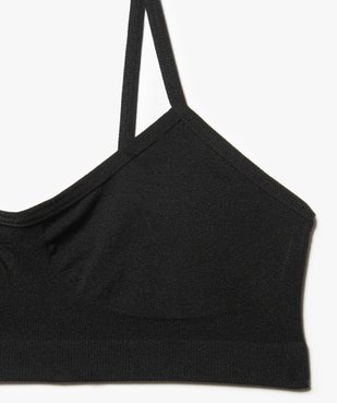 Brassière à fines bretelles en maille extensible fille vue2 - GEMO (JUNIOR) - GEMO