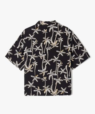 Chemise fille à manches courtes avec motifs palmiers vue4 - GEMO (JUNIOR) - GEMO