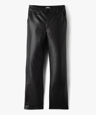 Pantalon en cuir imitation coupe droite fille vue1 - GEMO (JUNIOR) - GEMO