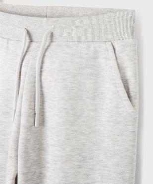 Jogging en molleton chiné fille vue2 - GEMO 4G FILLE - GEMO