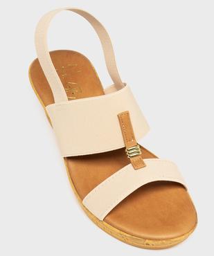 Sandales à talon compensé et brides élastiquées femme vue5 - VALENTINA BALDA - GEMO