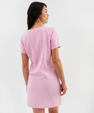 Chemise de nuit manches courtes avec motif femme - Diddl vue3 - DIDDL - GEMO