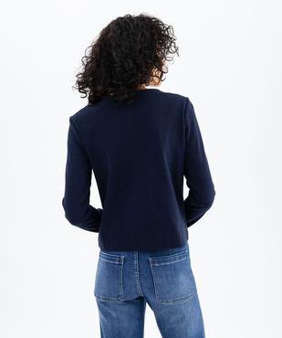 Veste légère à col rond avec boutons métalliques femme - LuluCastagnette vue4 - LULUCASTAGNETTE - GEMO