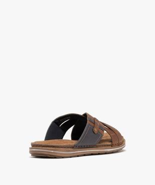 Sandales mules confort avec brides en cuir homme vue5 - G'FLEX - GEMO