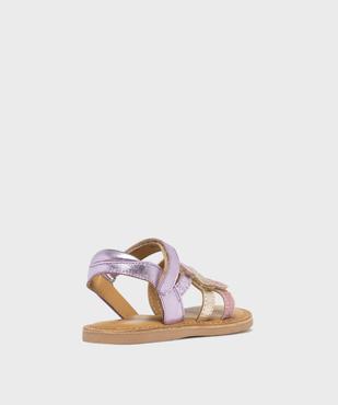 Sandales en cuir multibrides métallisées fille- Lovely Wings vue4 - LOVELY WINGS GEMO FOR GOOD - GEMO
