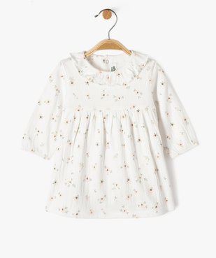 Robe à motifs fleuris avec body intégré bébé fille vue1 - GEMO 4G BEBE - GEMO