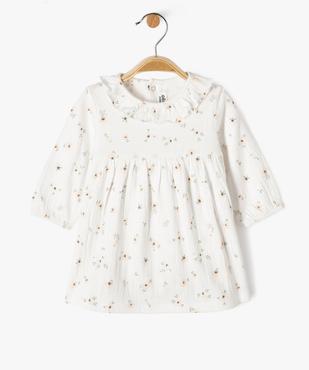Robe à motifs fleuris avec body intégré bébé fille vue1 - GEMO 4G BEBE - GEMO