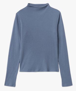 Tee-shirt femme à manches longues en maille côtelée ajourée vue4 - GEMO(FEMME PAP) - GEMO