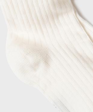 Collant uni en maille côtelée fille vue2 - GEMO 4G FILLE - GEMO