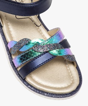 Sandales fille à brides fantaisie brillantes et à scratch vue7 - LOVELY WINGS - GEMO