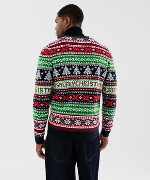 Gilet boutonné de Noël homme vue3 - GEMO (HOMME) - GEMO