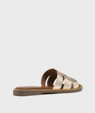 Mules femme plates dessus larges brides unies vue5 - FOLLOW ME - GEMO