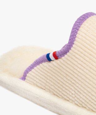 Chaussons mules en velours doublés laine femme vue6 - GEMO(HOMWR FEM) - GEMO