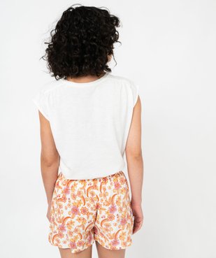 Haut de pyjama sans manches avec motif estival femme vue3 - GEMO(HOMWR FEM) - GEMO