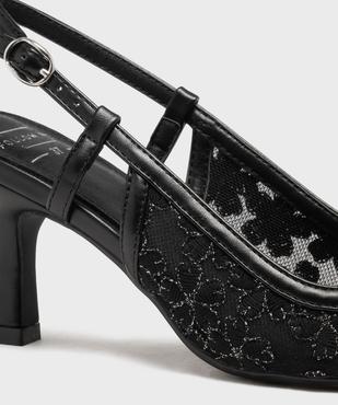 Escarpins slingback dentelle femme - FOLLOW ME vue6 - FOLLOW ME - GEMO