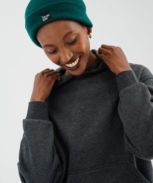 Sweat à capuche en molleton uni femme vue2 - GEMO 4G FEMME - GEMO