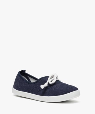 Ballerines en toile avec lacets cordelette femme - Valentina Baldano vue4 - VALENTINA BALDA - GEMO