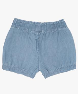 Short bébé fille bloomer en chambray brodé vue3 - GEMO(BEBE DEBT) - GEMO