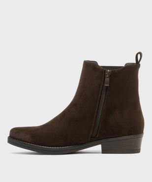 Boots en suédine inspiration western femme vue3 - FOLLOW ME - GEMO