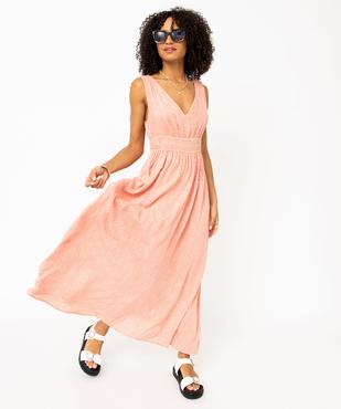 Robe empire longue sans manches imprimée femme vue1 - GEMO(FEMME PAP) - GEMO