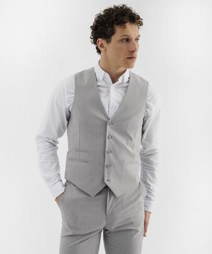 Gilet de costume homme 5 boutons vue1 - GEMO 4G HOMME - GEMO