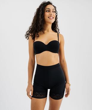 Panty gainant taille haute en microfibre et dentelle femme vue4 - GEMO(HOMWR FEM) - GEMO