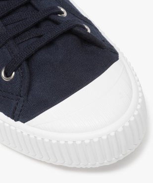 Tennis homme en toile unie semi-montantes vue6 - GEMO (CASUAL) - GEMO