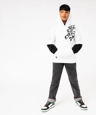 Sweat à capuche effet 2 en 1 garçon vue6 - GEMO (JUNIOR) - GEMO