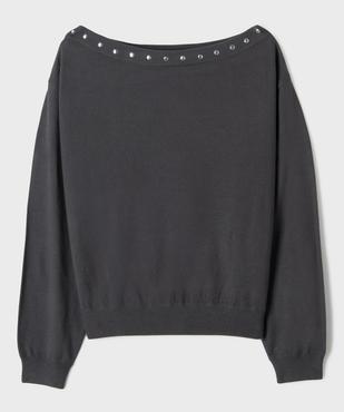 Pull fin encolure bateau fille vue1 - GEMO (JUNIOR) - GEMO