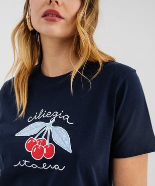 Tee-shirt manches courtes imprimé femme vue2 - GEMO 4G FEMME - GEMO