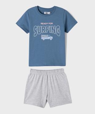 Pyjashort bicolore à motif surf garçon vue1 - GEMO 4G GARCON - GEMO
