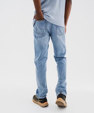 Jean Regular en denim 100% coton légèrement délavé homme vue4 - GEMO 4G HOMME - GEMO