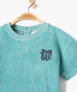 Ensemble bébé garçon 2 pièces : short + tee-shirt en éponge vue2 - GEMO(BEBE DEBT) - GEMO