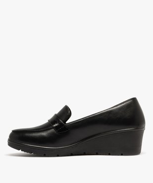 Mocassins femme confort à talon compensé et bride vernie fantaisie vue3 - G'FLEX GEMO FOR GOOD - GEMO