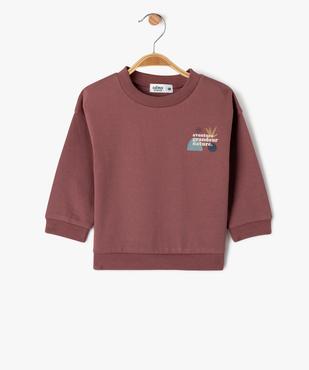 Sweat en molleton doux à grand motif au dos garçon vue1 - GEMO 4G BEBE - GEMO
