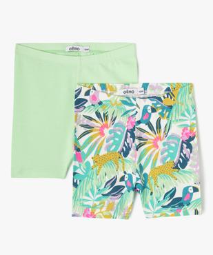 Leggings short court en coton stretch bébé fille (lot de 2) vue1 - GEMO 4G BEBE - GEMO