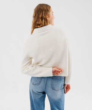 Gilet à grand col en maille bouclette femme vue3 - GEMO(FEMME PAP) - GEMO