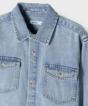 Chemise en jean avec poches poitrine garçon vue2 - GEMO (ENFANT) - GEMO