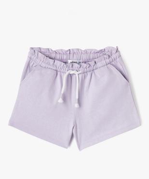 Short en maille avec ceinture élastique ajustable fille vue1 - GEMO 4G FILLE - GEMO