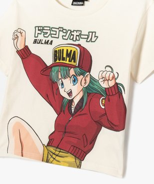 Tee-shirt manches courtes motif Bulma fille - Dragon Ball vue2 - DRAGON BALL Z - GEMO