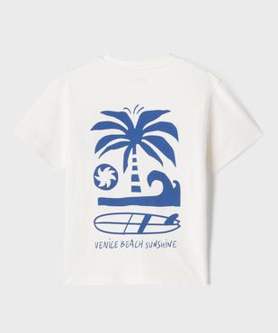 Tee-shirt manches courtes motif streetwear garçon vue3 - GEMO (ENFANT) - GEMO