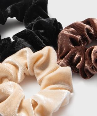 Chouchous pour les cheveux en velours femme (lot de 3) vue2 - GEMO (ACCESS) - GEMO
