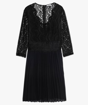 Robe femme avec haut en dentelle et bas plissé vue4 - GEMO(FEMME PAP) - GEMO
