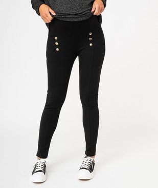 Legging de grossesse avec bandeau haut et boutons fantaisie vue2 - GEMO (MATER) - GEMO