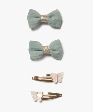 Barrettes cheveux forme papillon fille (lot de 4) vue1 - GEMO (ACCESS) - GEMO