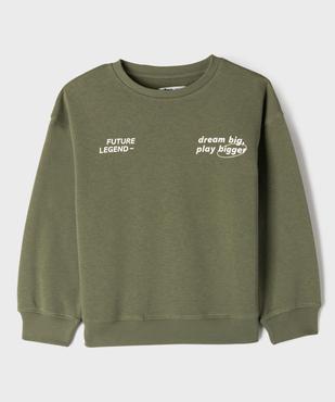 Sweat en molleton imprimé devant et dos garçon vue1 - GEMO 4G GARCON - GEMO