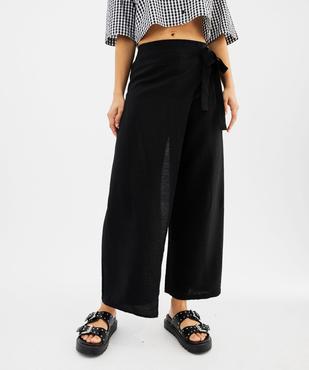 Pantacourt portefeuille large et fluide femme vue5 - GEMO 4G FEMME - GEMO