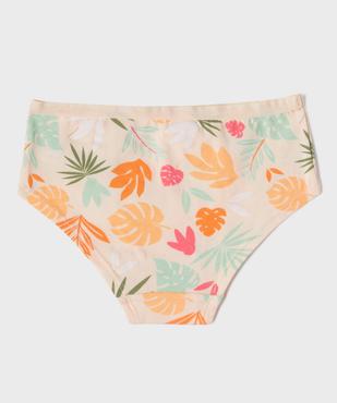 Shorties en coton stretch à motifs feuillages fille (lot de 3) vue3 - GEMO 4G FILLE - GEMO