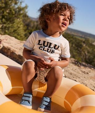 Tee-shirt manches courtes avec inscription bébé fille - LuluCastagnette vue4 - LULU CASTAGNETTE G4G D - GEMO