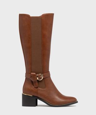 Bottes avec bande élastique sur le côté femme - Valentina Baldano vue1 - VALENTINA BALDANO GEMO FORGOOD - GEMO